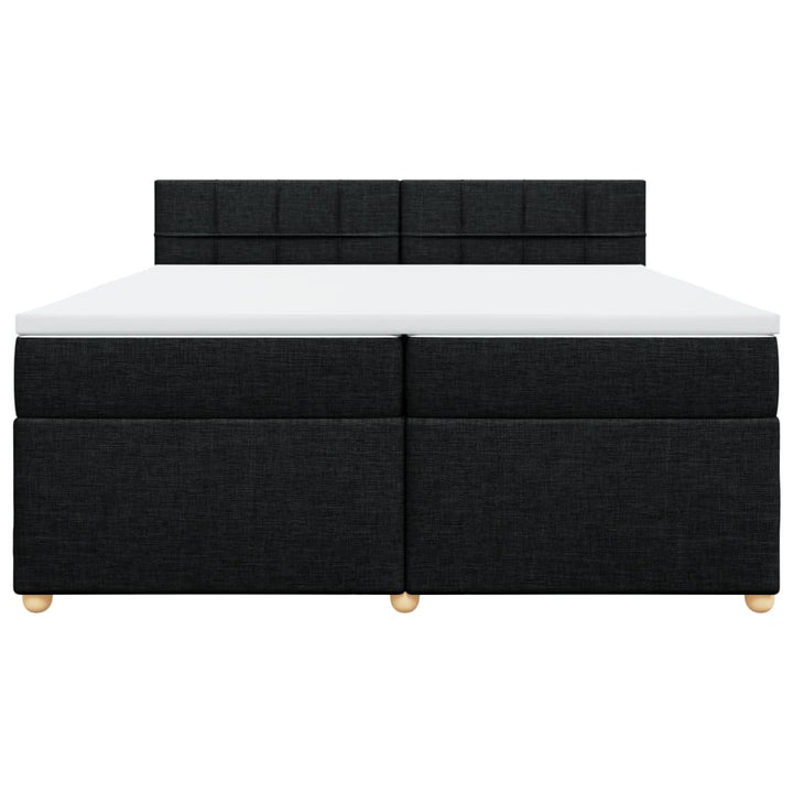 kontinentalseng med madras 200x200 cm stof sort