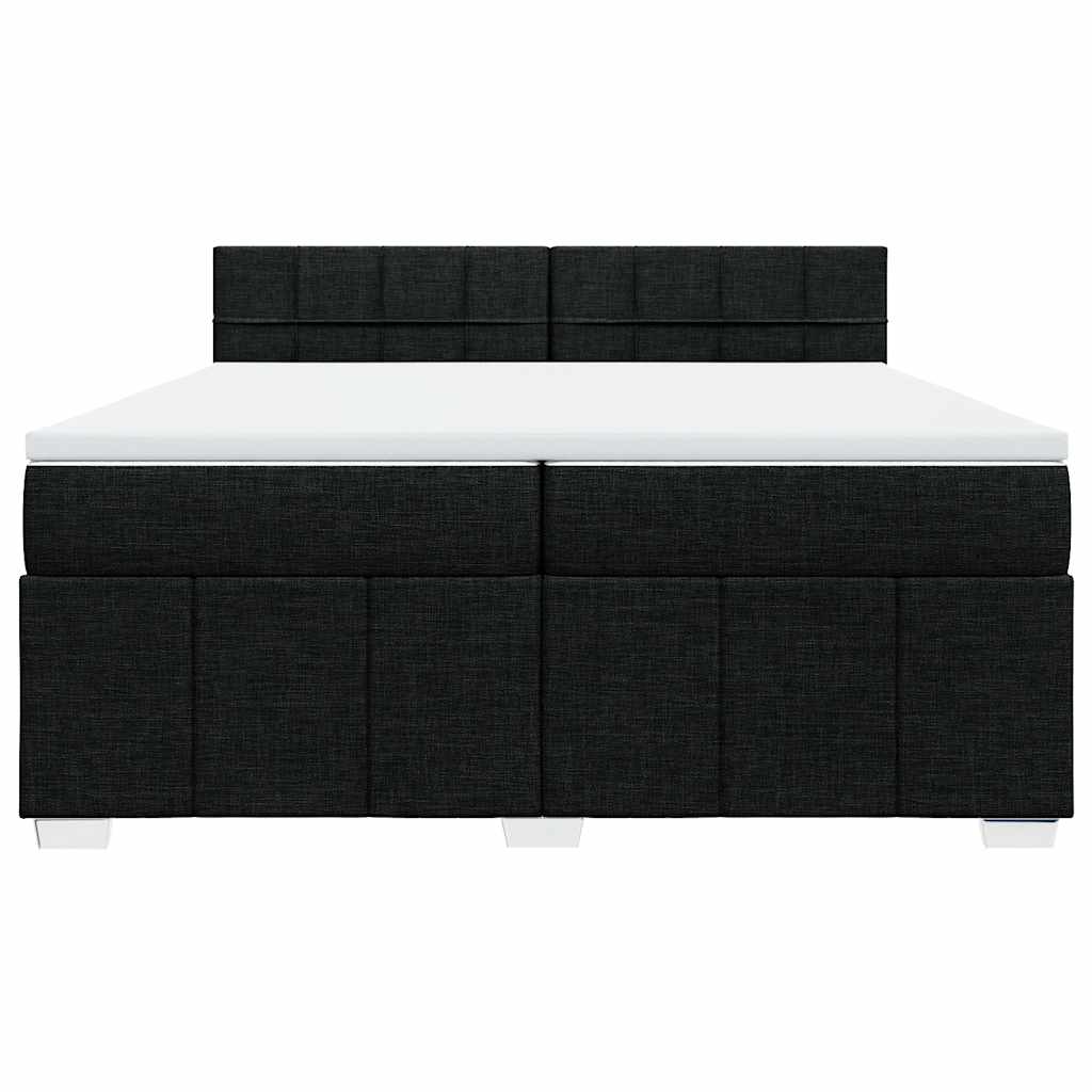 kontinentalseng med madras 200x200 cm stof sort