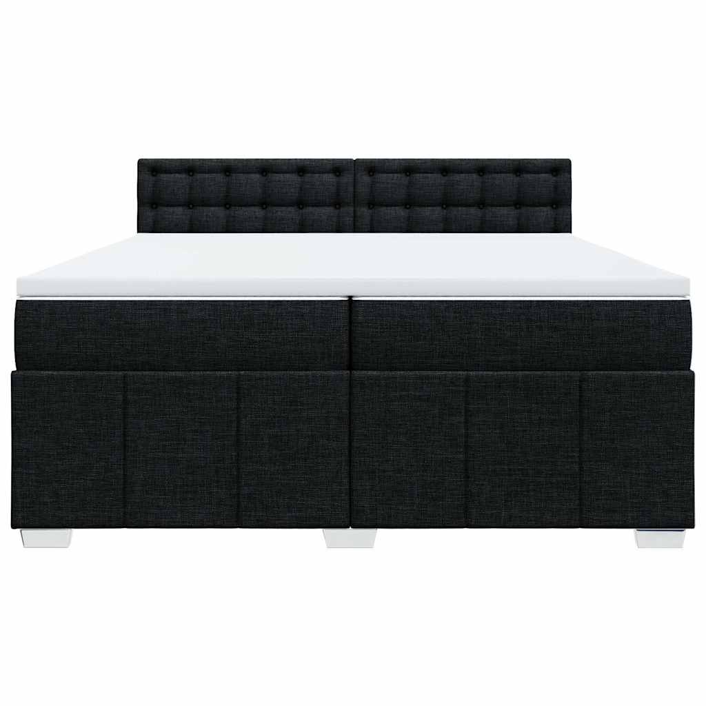 kontinentalseng med madras 200x200 cm stof sort