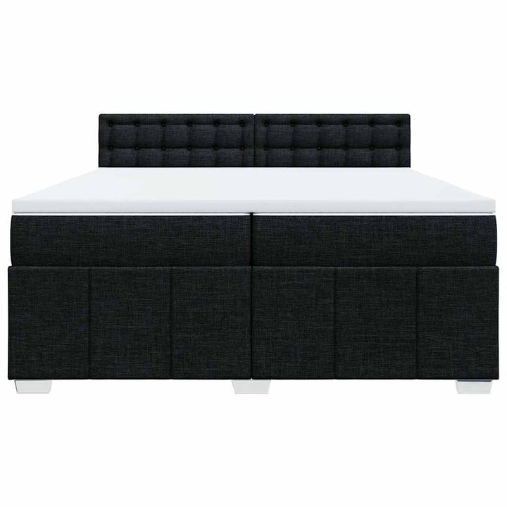 kontinentalseng med madras 200x200 cm stof sort