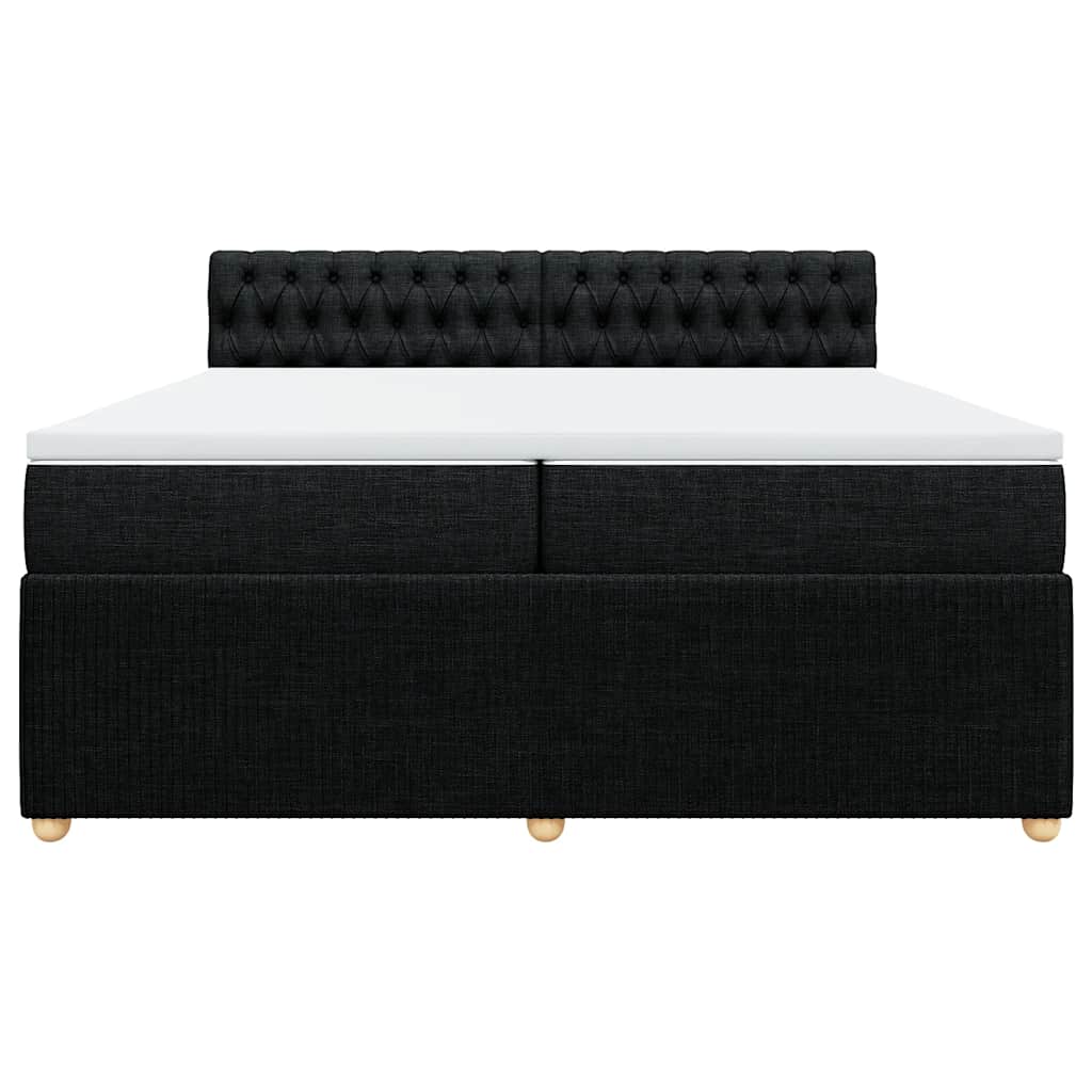 kontinentalseng med madras 200x200 cm stof sort