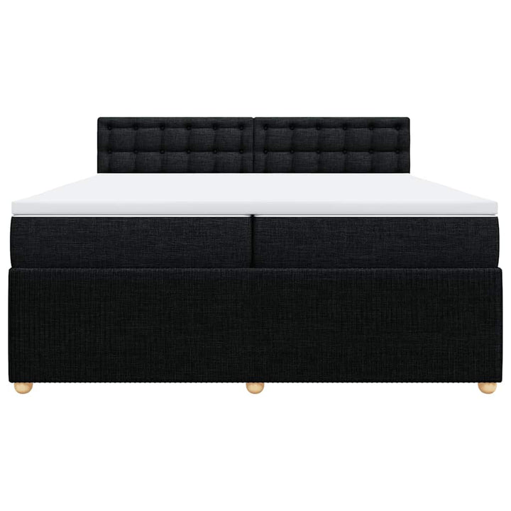 kontinentalseng med madras 200x200 cm stof sort