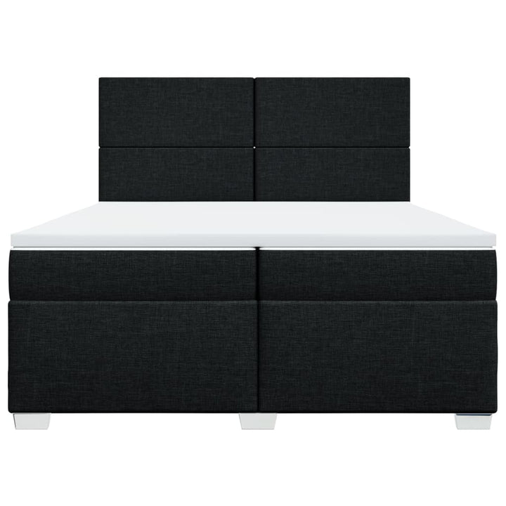 kontinentalseng med madras 200x200 cm stof sort