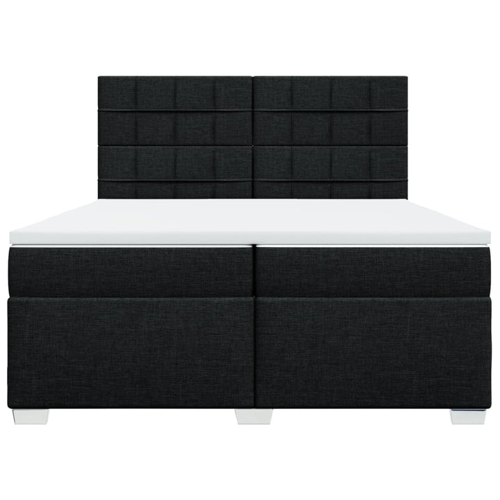 kontinentalseng med madras 200x200 cm stof sort