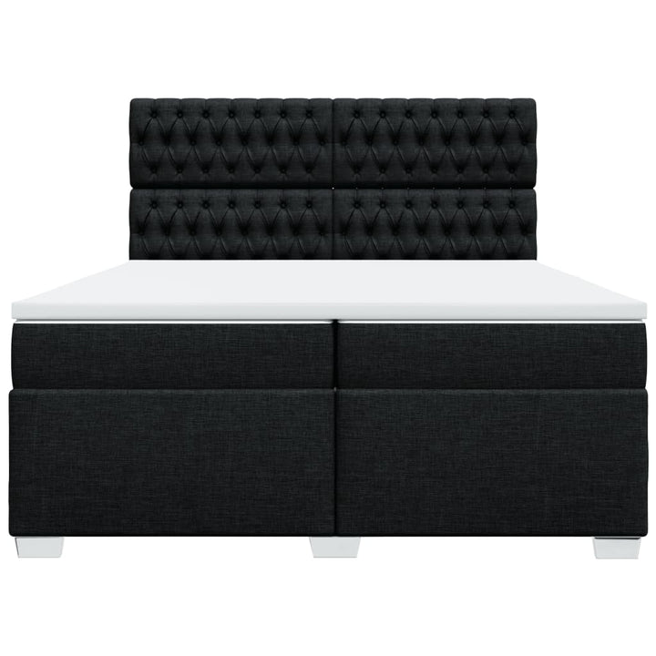 kontinentalseng med madras 200x200 cm stof sort