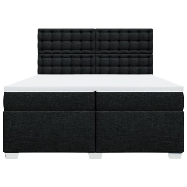 kontinentalseng med madras 200x200 cm stof sort