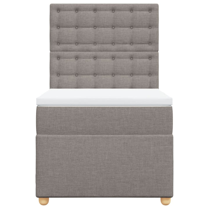 kontinentalseng med madras 80x200 cm stof gråbrun