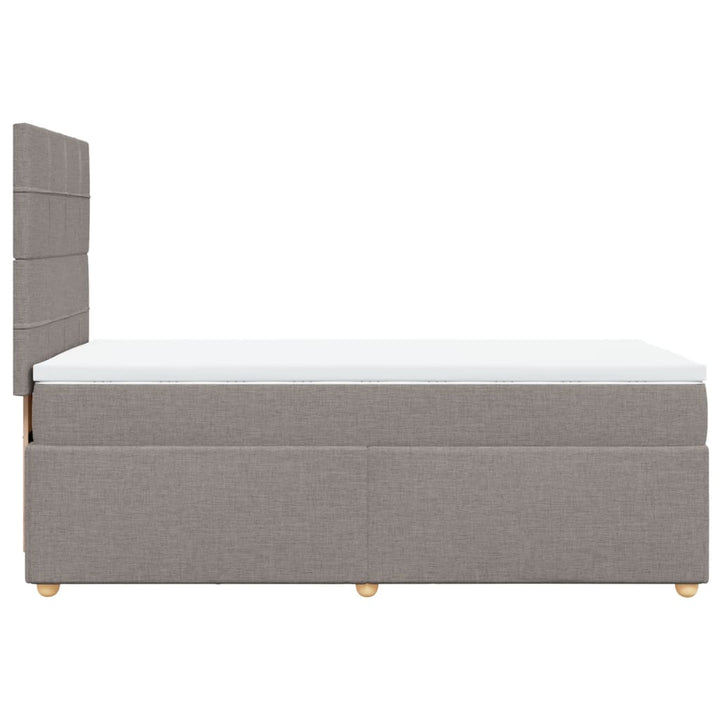 kontinentalseng med madras 90x190 cm stof gråbrun