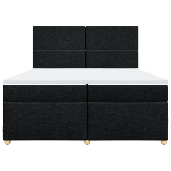 kontinentalseng med madras 200x200 cm stof sort