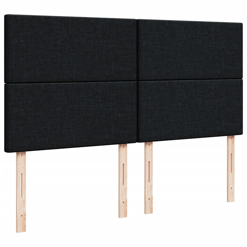 kontinentalseng med madras 200x200 cm stof sort