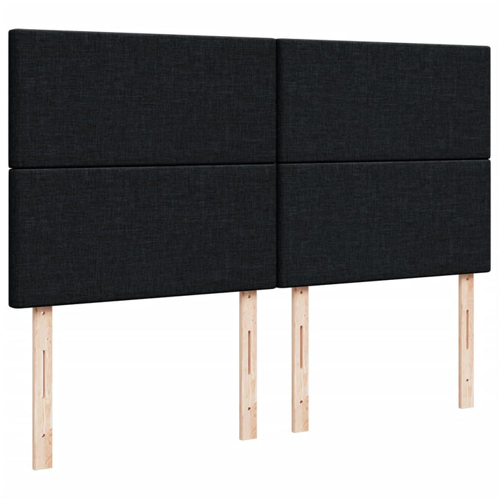kontinentalseng med madras 200x200 cm stof sort