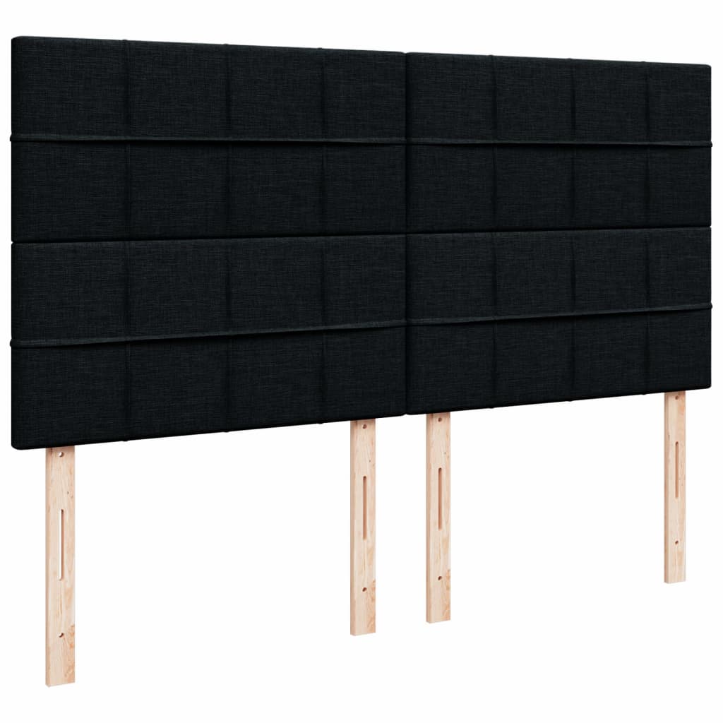 kontinentalseng med madras 200x200 cm stof sort