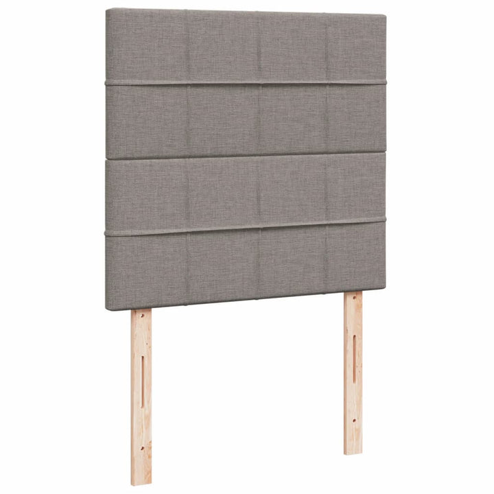 kontinentalseng med madras 80x200 cm stof gråbrun