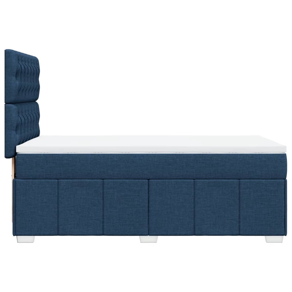 kontinentalseng med madras 80x200 cm stof blå