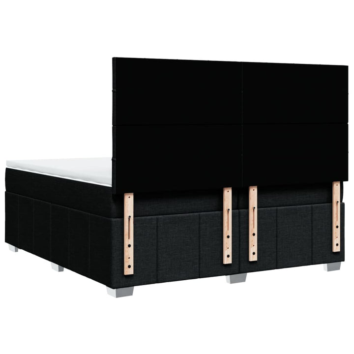 kontinentalseng med madras 200x200 cm stof sort