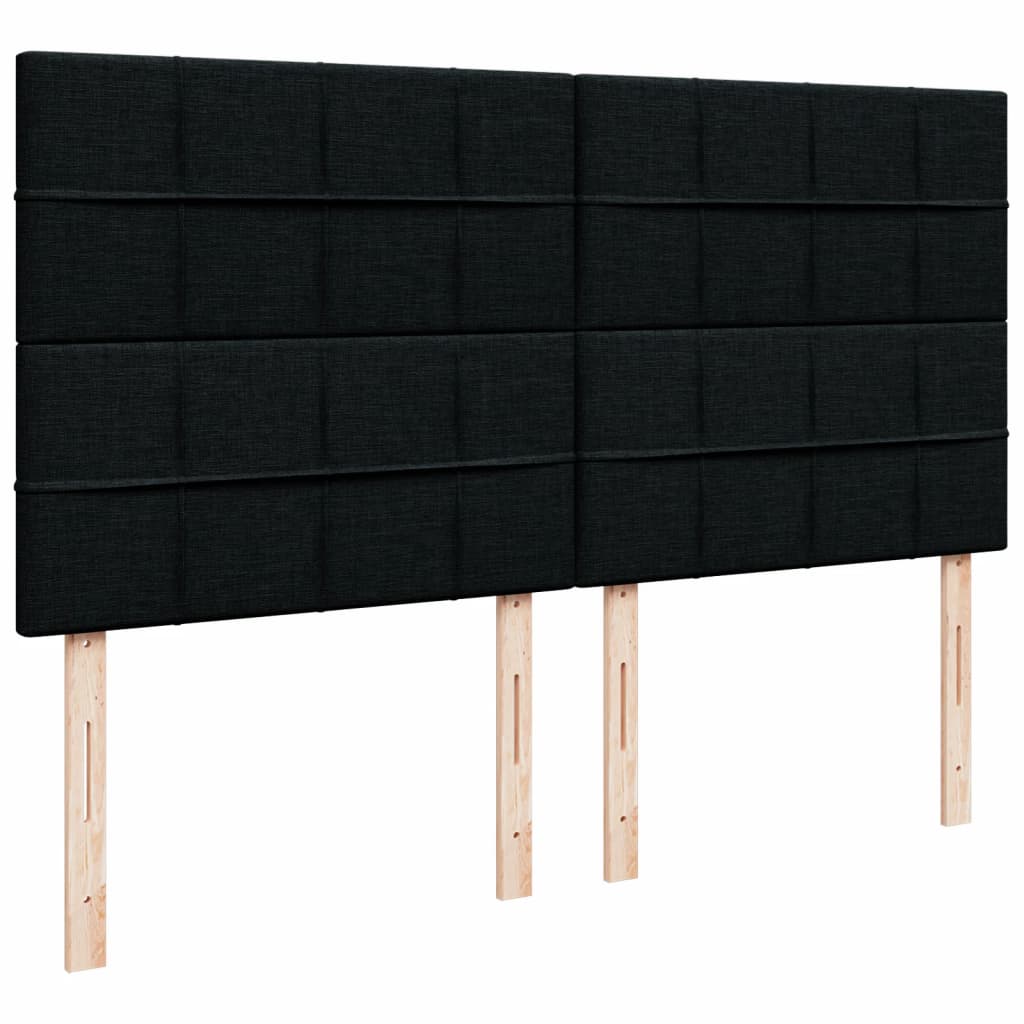 kontinentalseng med madras 200x200 cm stof sort