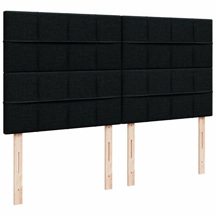 kontinentalseng med madras 200x200 cm stof sort
