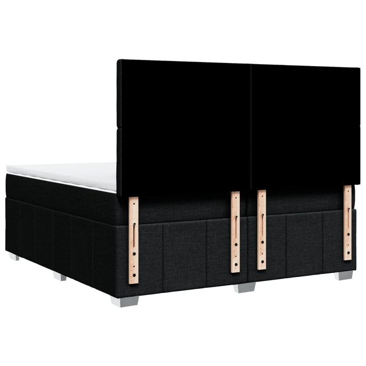 kontinentalseng med madras 200x200 cm stof sort
