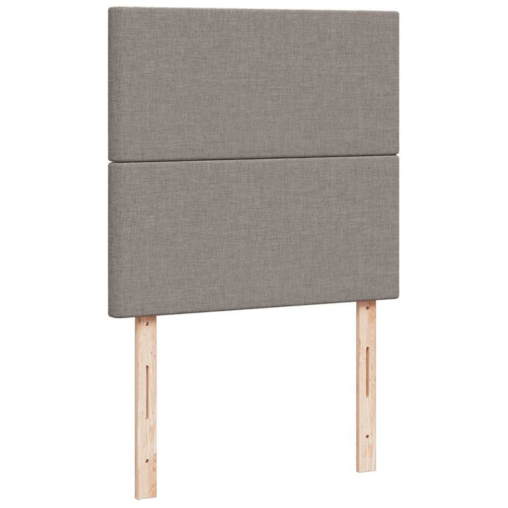kontinentalseng med madras 90x190 cm stof gråbrun