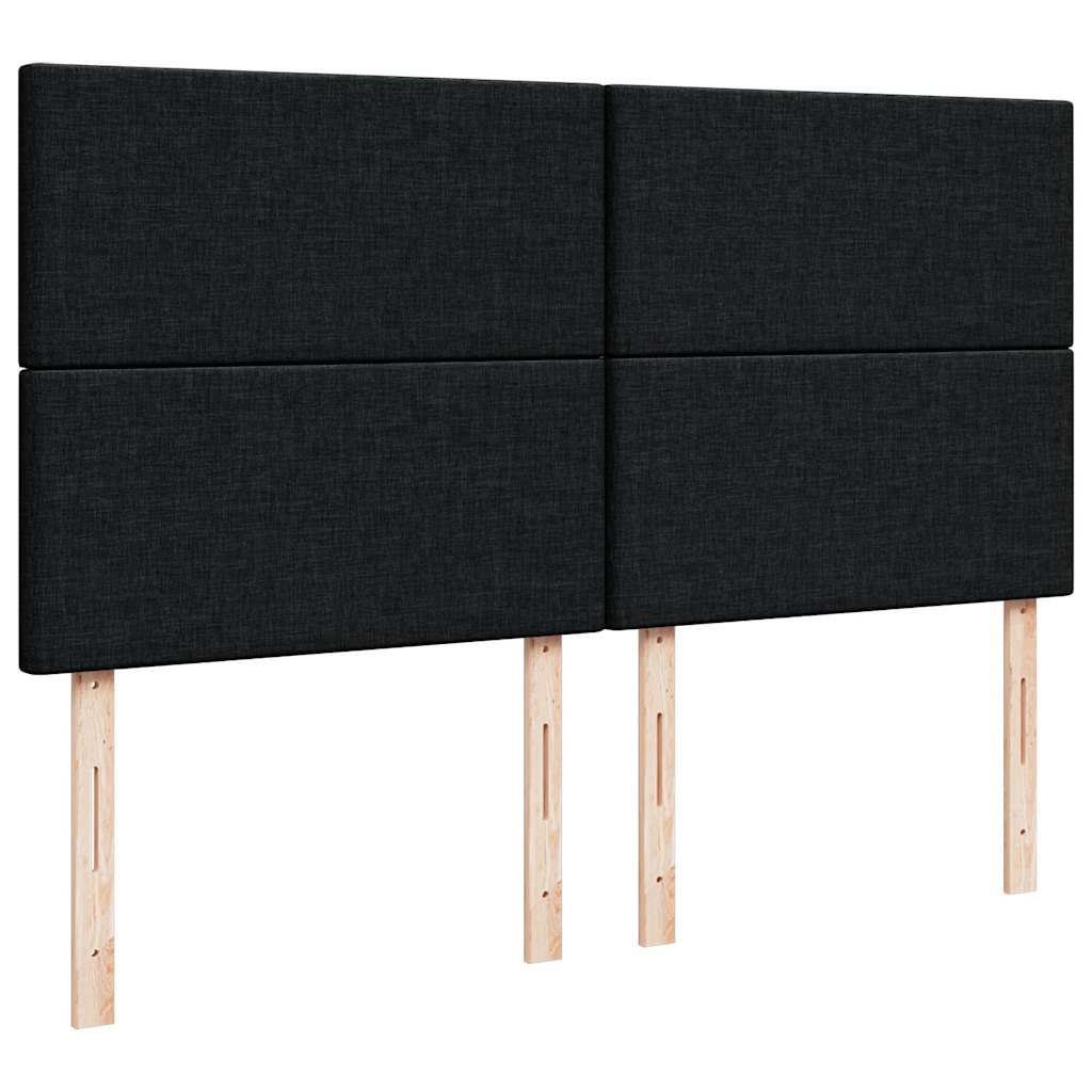 kontinentalseng med madras 200x200 cm stof sort