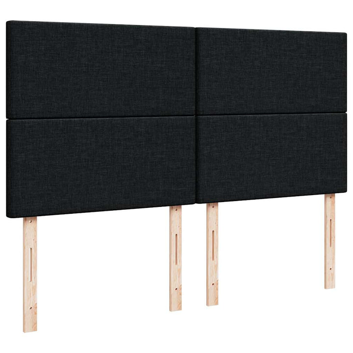 kontinentalseng med madras 200x200 cm stof sort