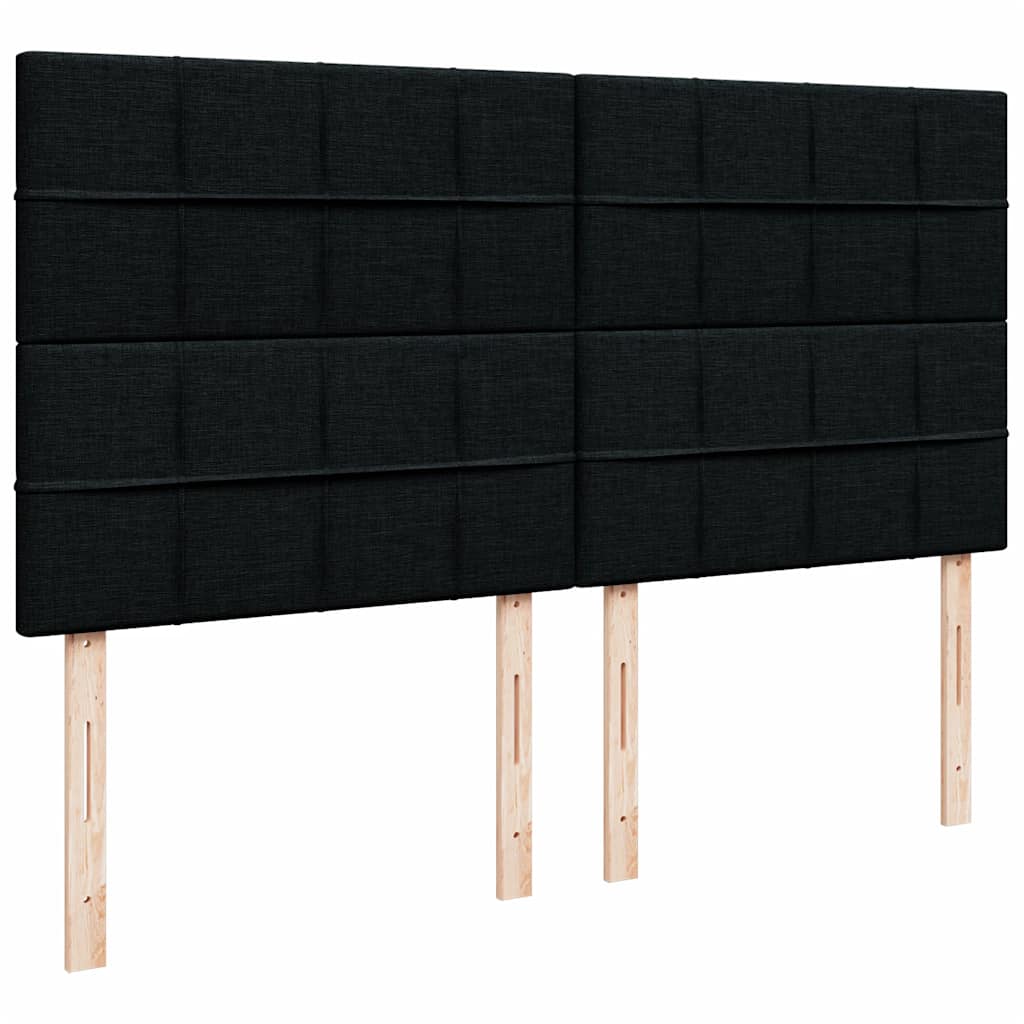 kontinentalseng med madras 200x200 cm stof sort