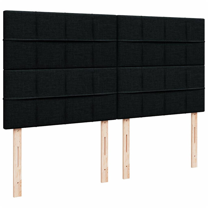 kontinentalseng med madras 200x200 cm stof sort
