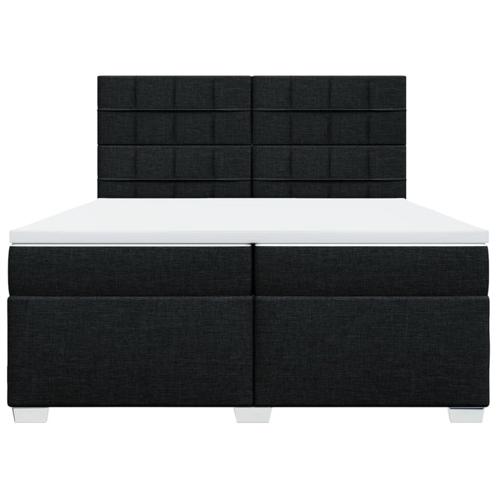 kontinentalseng med madras 200x200 cm stof sort