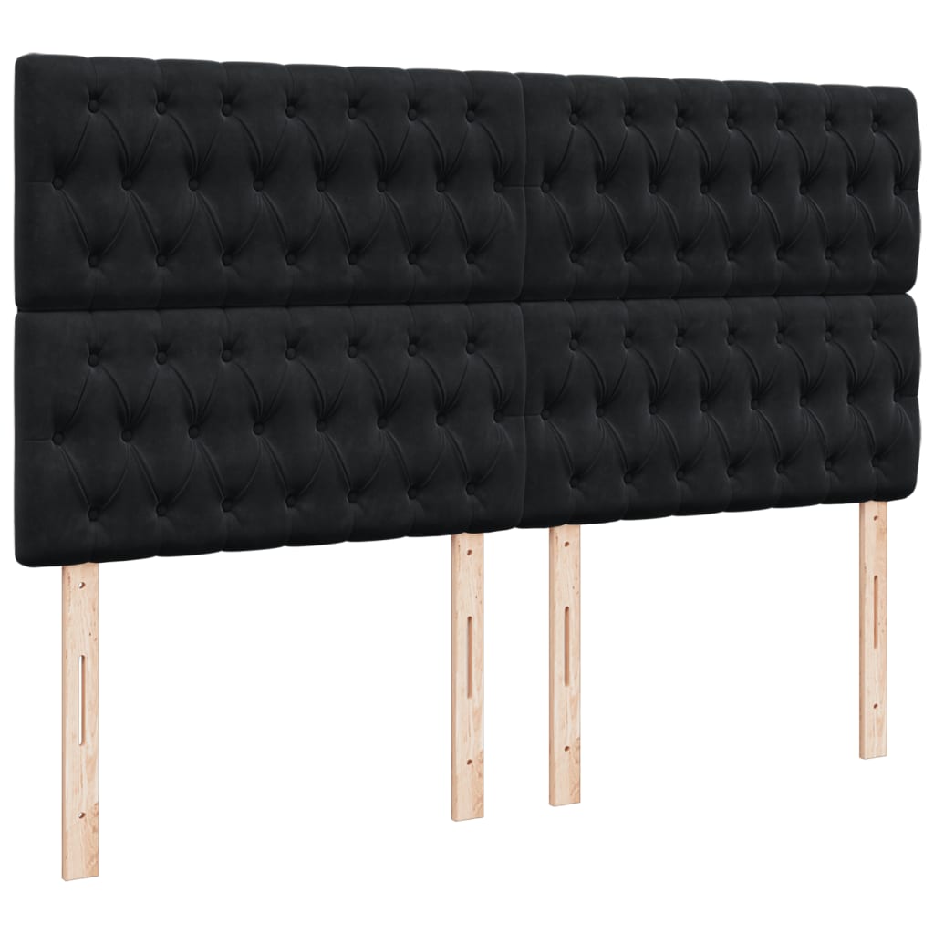 kontinentalseng med madras 200x200 cm stof sort