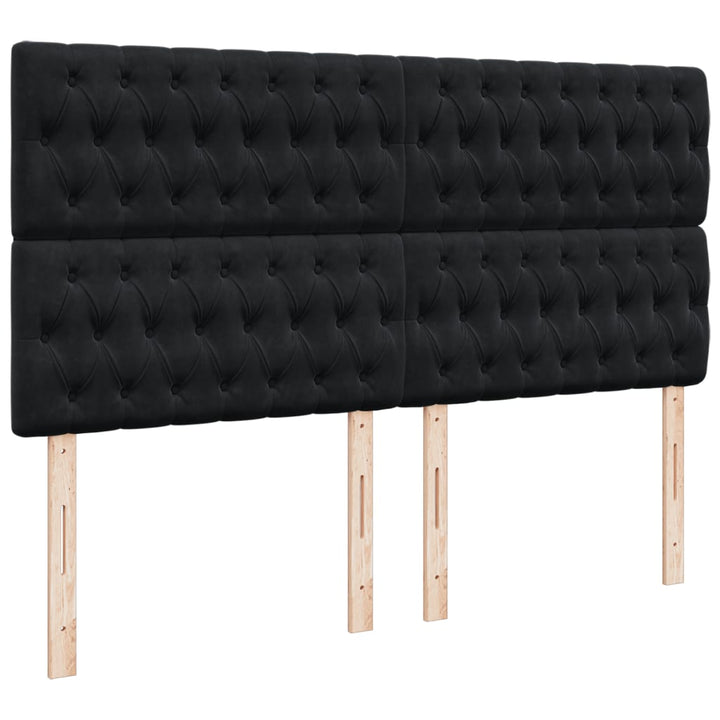kontinentalseng med madras 200x200 cm stof sort