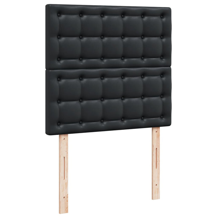 kontinentalseng med madras 80x200 cm kunstlæder sort