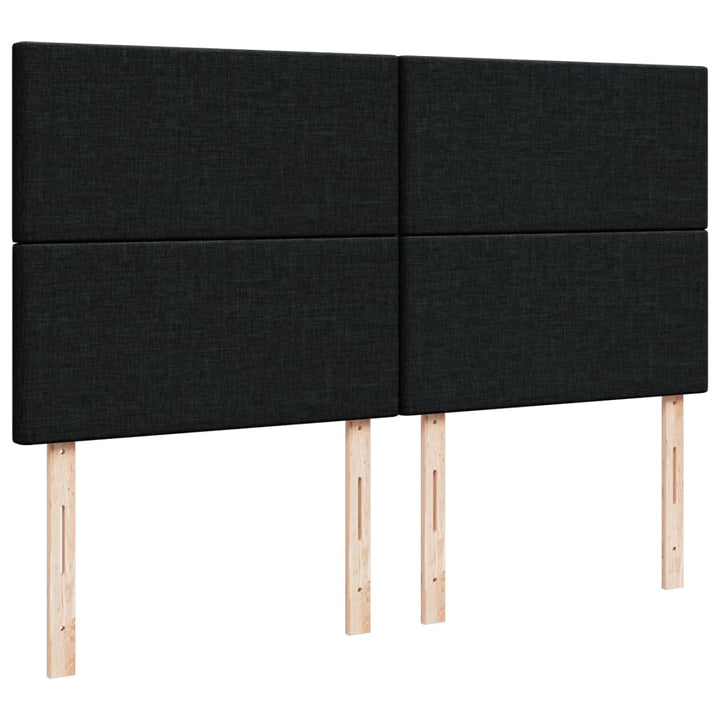 kontinentalseng med madras 200x200 cm stof sort