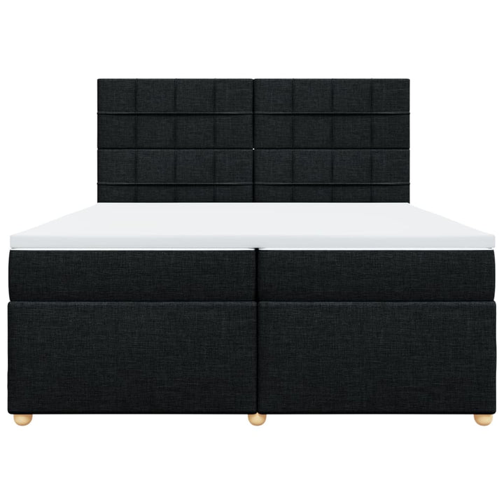 kontinentalseng med madras 200x200 cm stof sort