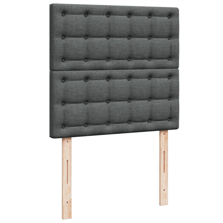 kontinentalseng med madras 80x200 cm stof mørkegrå