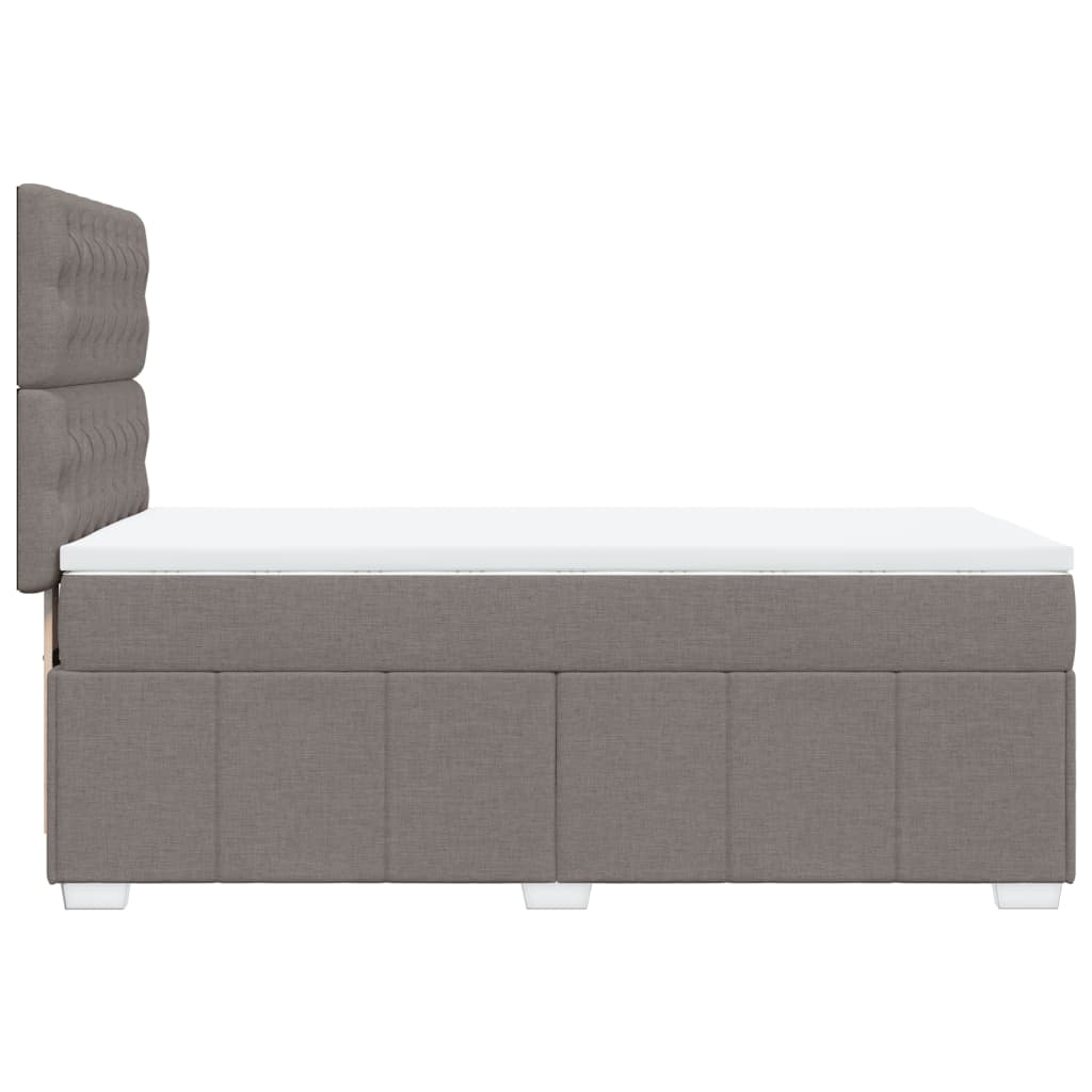 kontinentalseng med madras 90x190 cm stof gråbrun