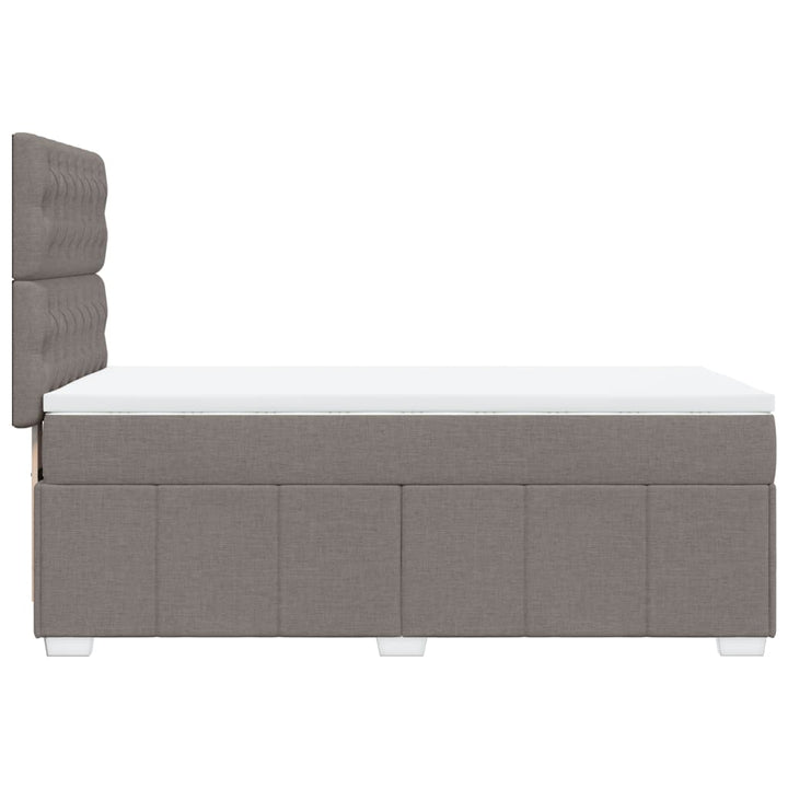 kontinentalseng med madras 90x190 cm stof gråbrun