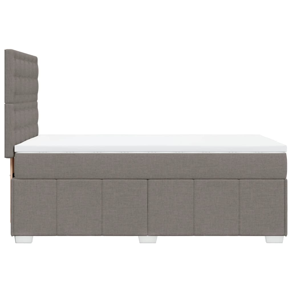 kontinentalseng med madras 90x190 cm stof gråbrun