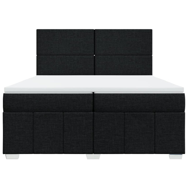 kontinentalseng med madras 200x200 cm stof sort