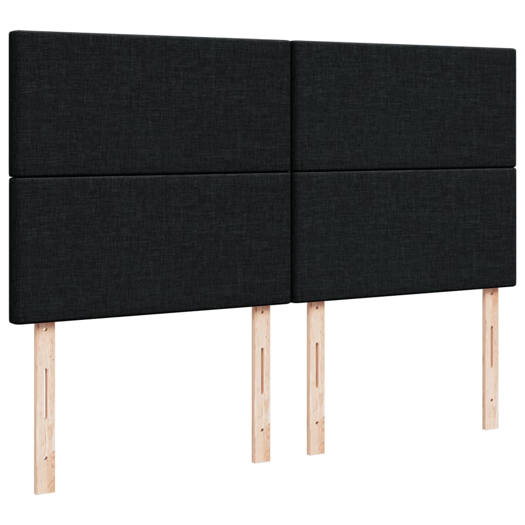 kontinentalseng med madras 200x200 cm stof sort