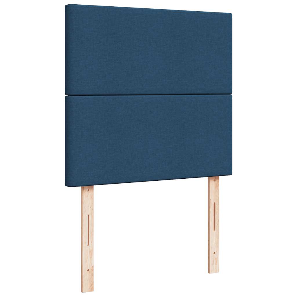 kontinentalseng med madras 80x200 cm stof blå