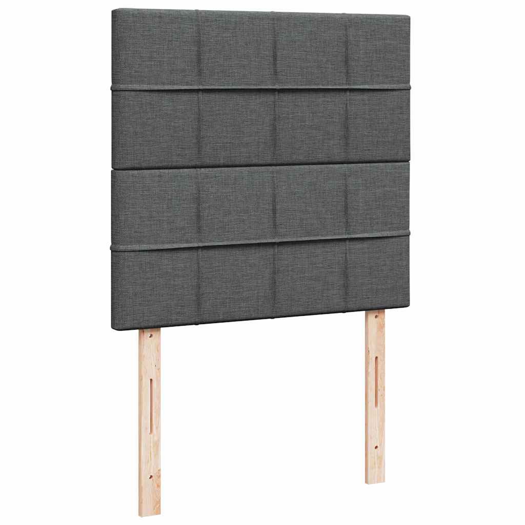 kontinentalseng med madras 80x200 cm stof mørkegrå