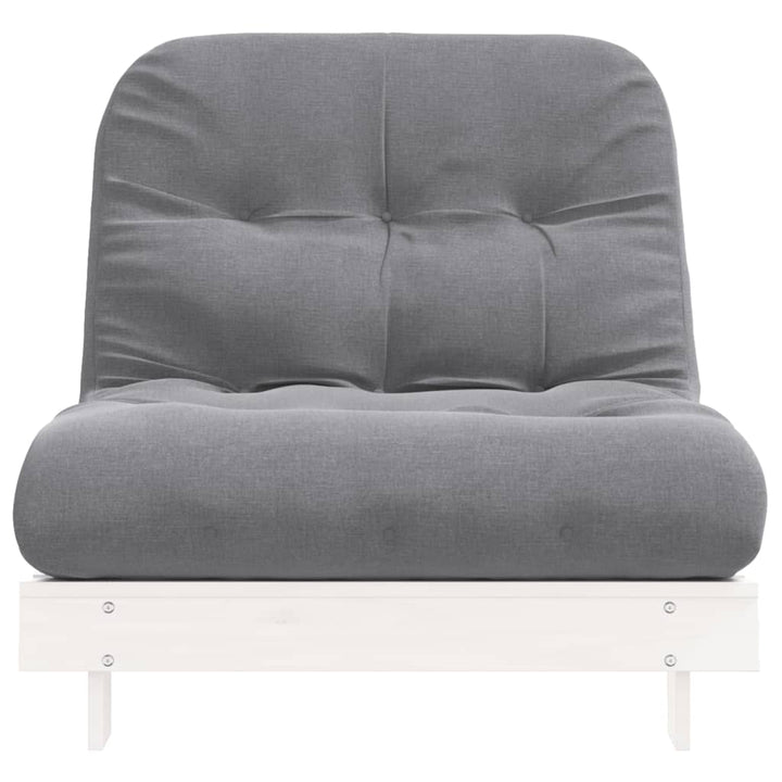 futon med madras 80x206x11 cm massivt fyrretræ