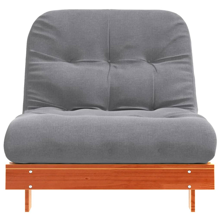 futon med madras 80x206x11 cm massivt fyrretræ