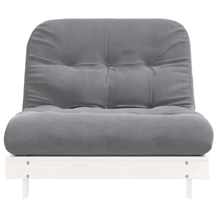 futon med madras 100x206x11 cm massivt fyrretræ