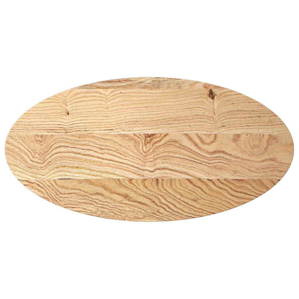 bordplade 100x50x4 cm massivt egetræ oval