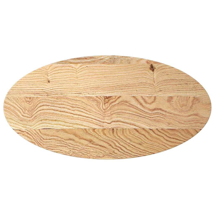 bordplade 100x50x4 cm massivt egetræ oval