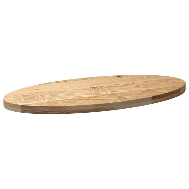 bordplade 100x50x4 cm massivt egetræ oval