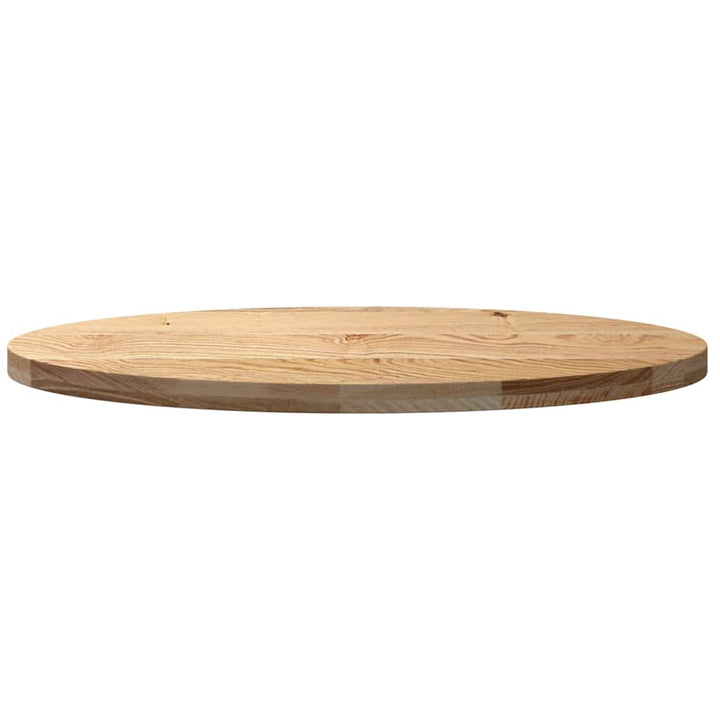 bordplade 100x50x4 cm massivt egetræ oval