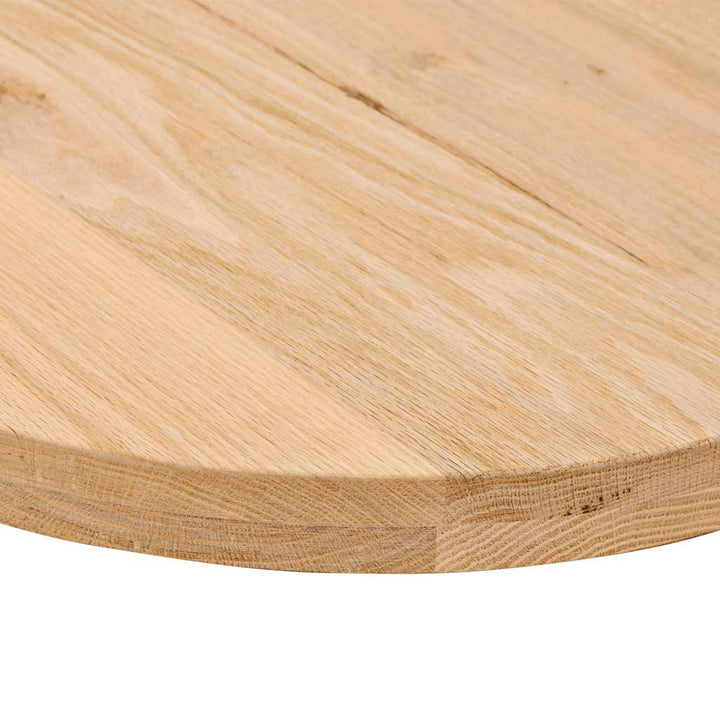 bordplade 100x50x4 cm massivt egetræ oval