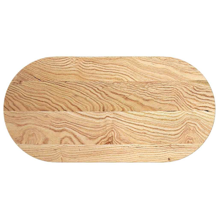 bordplade 100x50x4 cm massivt egetræ oval